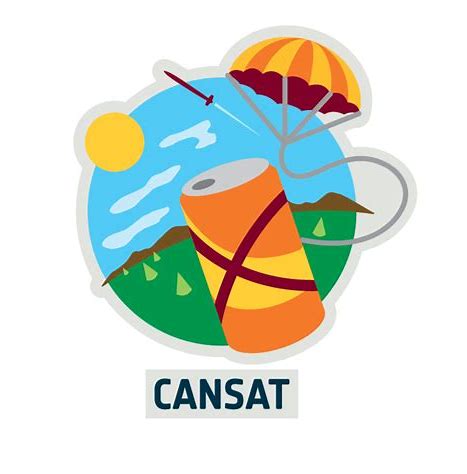 Das Logo von CanSat. Es ist eine Dose, die an einem Fallschirm hängt.